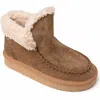 Minnetonka Chandra Faux Shearling Lined Bootie In Brown
