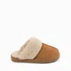 Minnetonka Women's Chesney Faux-shearling Slippers Women's Shoes In Brown