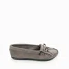 Minnetonka Women's Kilty Hardsole Moccasins In Gray In Gray