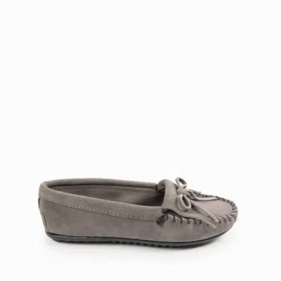 Minnetonka Women's Kilty Hardsole Moccasins In Gray