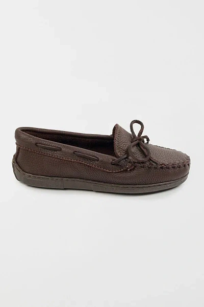 Minnetonka Women's Moosehide Classic Loafers In Chocolate, Women's At Urban Outfitters In Brown