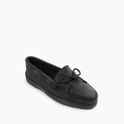 Minnetonka Women's Moosehide Classic Moccasin In Black