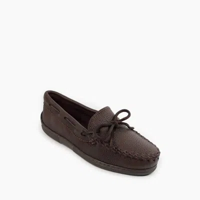 Minnetonka Women's Moosehide Classic Moccasin In Brown