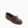 Minnetonka Women's Moosehide Kilty Loafers In Chocolate