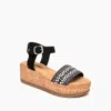 Minnetonka Patrice Ankle Strap Platform Wedge Sandal In Multi