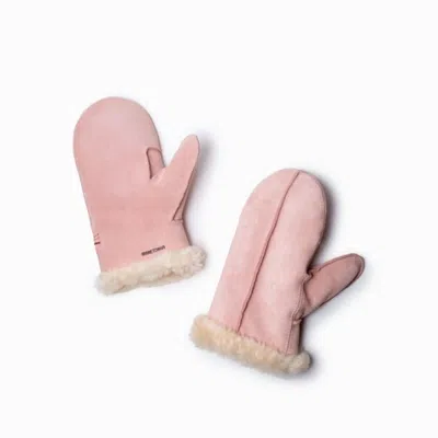 Minnetonka Women's Sheepskin Mittens In Pink Blush