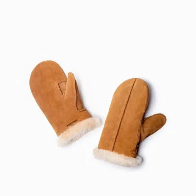 Minnetonka Women's Sheepskin Mittens In Tan In Multi