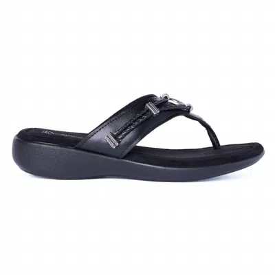 Minnetonka Women's Silverthorne 360 Sandal In Black In Blue