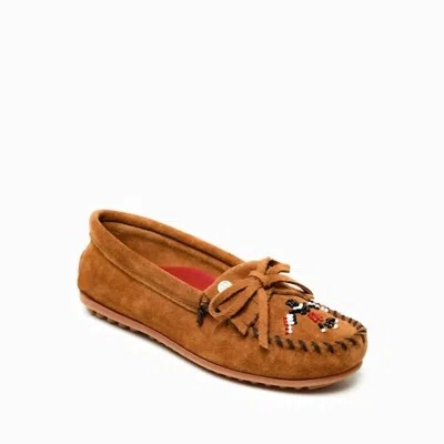 MINNETONKA WOMEN'S THUNDERBIRD ANIMIKII HARDSOLE MOCCASIN IN BROWN