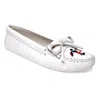 Minnetonka Women's Thunderbird Animikii Softsole Moccasin In White