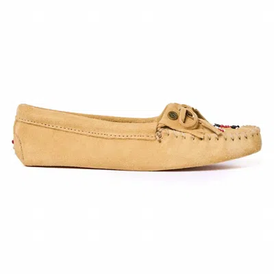 Minnetonka Women's Thunderbird Animikii Softsole Moccasins In Tan In Brown