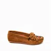 MINNETONKA WOMEN'S THUNDERBIRD MOCCASIN IN DUSTY BROWN SUEDE