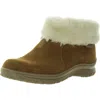 Minnetonka Womens Faux Fur Lined Faux Fur Shearling Boots In Pink