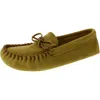 Minnetonka Womens Faux Leather Slip On Moccasin Slippers In Multi