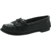 Minnetonka Womens Flats Slip On Moccasins In Black