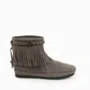 Minnetonka Women'shigh Top Back Zip Boots In Gray In Gray