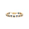 Minnie Lane Women's Blue Small Heartthrob Bracelet - Sapphire In Blue