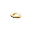 Minnie Lane Women's Gold Rainbow Gotham Dome Ring In Gold