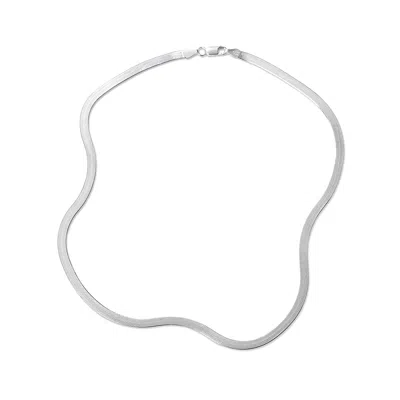 Minnie Lane Women's Lana Silver Herringbone