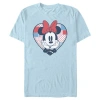 Minnie Mouse Cute Patchwork Heart Graphic T-shirt In Multi