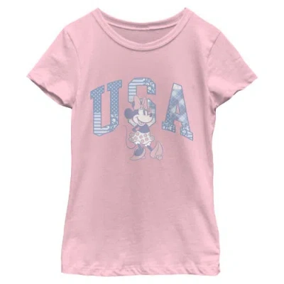Minnie Mouse Kids' Girl's  American Sweetheart Pose Graphic T-shirt In Brown