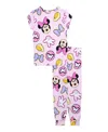 Minnie Mouse Little Girls Short Sleeve Tee And Long Pant, 2-piece Pajama Set In Assorted