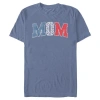 Minnie Mouse Mom Three Collegiate Patterns  Graphic T-shirt In Multi