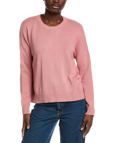 Minnie Rose Boxy Cashmere-blend Sweater In Pink