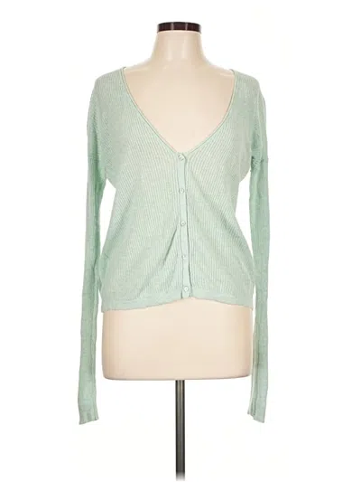 Pre-owned Minnie Rose Cardigan Sweater In Green