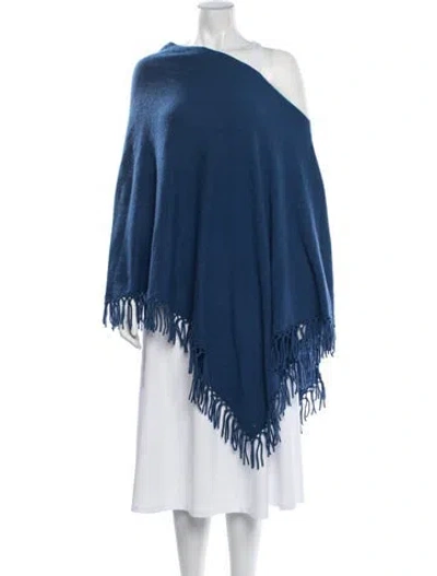 Pre-owned Minnie Rose Cashmere Asymmetrical Sweater In Blue