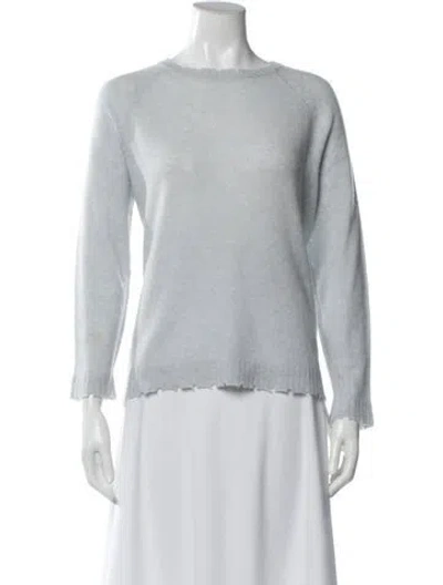Pre-owned Minnie Rose Cashmere Bateau Neckline Sweater In Blue