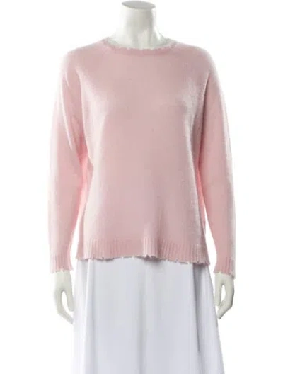 Pre-owned Minnie Rose Cashmere Bateau Neckline Sweater In Pink