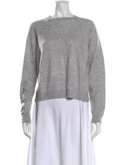Pre-owned Minnie Rose Cashmere Bateau Neckline Sweater W/ Tags In Gray