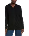 Minnie Rose Cashmere-blend Oversized Zip Hoodie In Black