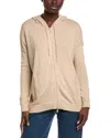 Minnie Rose Cashmere-blend Oversized Zip Hoodie In Brown