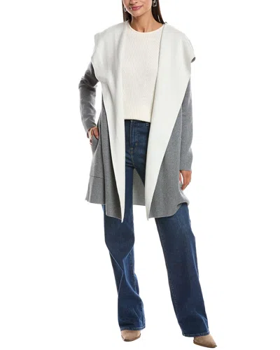 Minnie Rose Cashmere-blend Reversible Cardigan In White