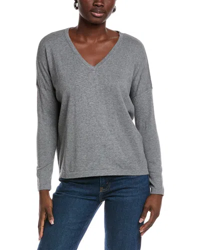Minnie Rose Cashmere-blend Sweater In Gray