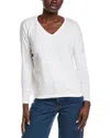 Minnie Rose Cashmere-blend Sweater In White