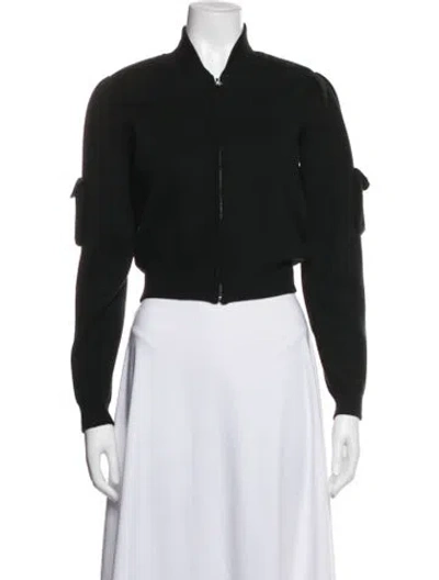 Pre-owned Minnie Rose Cashmere Bomber Jacket In Black