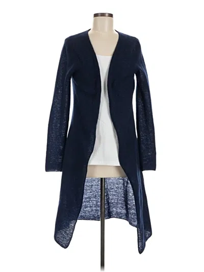 Pre-owned Minnie Rose Cashmere Cardigan Sweater In Blue