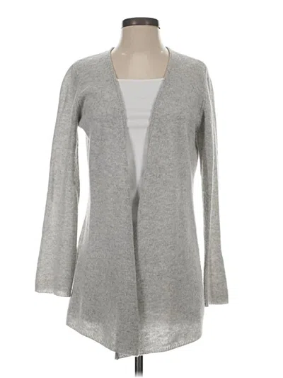 Pre-owned Minnie Rose Cashmere Cardigan Sweater In Gray
