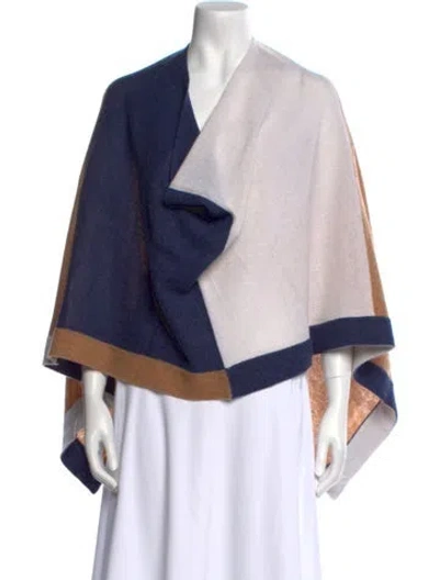 Pre-owned Minnie Rose Cashmere Colorblock Pattern Sweater In Neutral