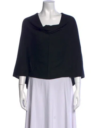 Pre-owned Minnie Rose Cashmere Cowl Neck Sweater In Black