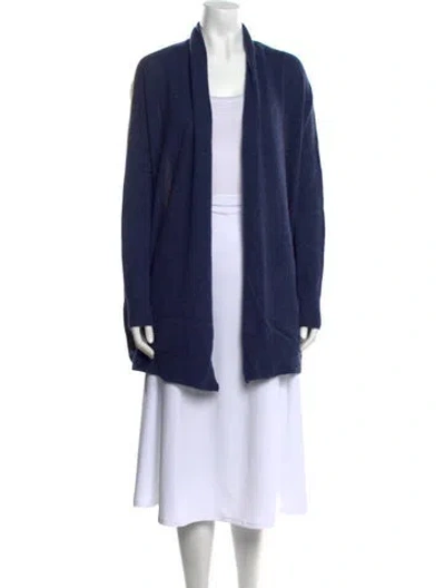 Pre-owned Minnie Rose Cashmere Cowl Neck Sweater In Blue