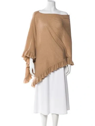 Pre-owned Minnie Rose Cashmere Cowl Neck Sweater In Brown