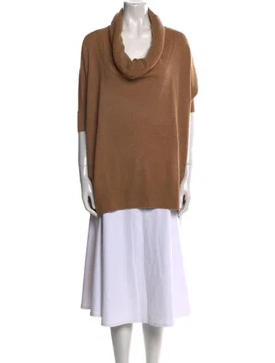 Pre-owned Minnie Rose Cashmere Cowl Neck Sweater In Brown