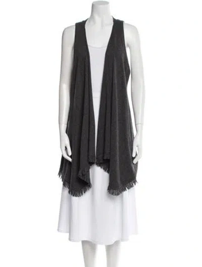 Pre-owned Minnie Rose Cashmere Cowl Neck Sweater In Gray