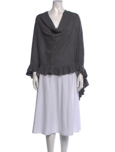 Pre-owned Minnie Rose Cashmere Cowl Neck Sweater In Grey