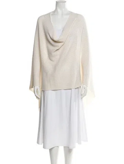 Pre-owned Minnie Rose Cashmere Cowl Neck Sweater In Neutral