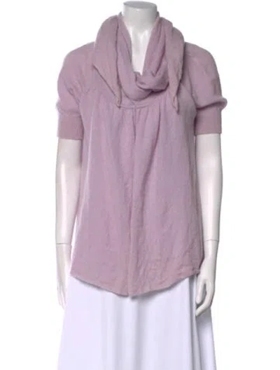 Pre-owned Minnie Rose Cashmere Cowl Neck Sweater In Purple